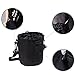 Cosmos Pet Snack Bag Pet Training Waist Bag Dog Training Food Pet Treat Bag Pouch with Shoulder Strap and Carabiner (Black Color, 4.5 inches Wide x 5.75 inches Tall)