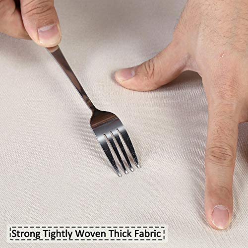 Caromio Flax Linen Like 240Gsm Heavy Duty Fabric Shower Curtain For Bathroom With Hooks Hotel Luxury Washable, Ivory, 72X78 Inch #TOP5