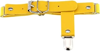 BankiE Punk Liguero Mujer Chica Sexy Liguero de Cuero Punk Street Dance Show Sexy Pierna Anillo Liguero (Color: Blanco, Tamaño: 30 cm-55 cm) (Blanco 30 cm)