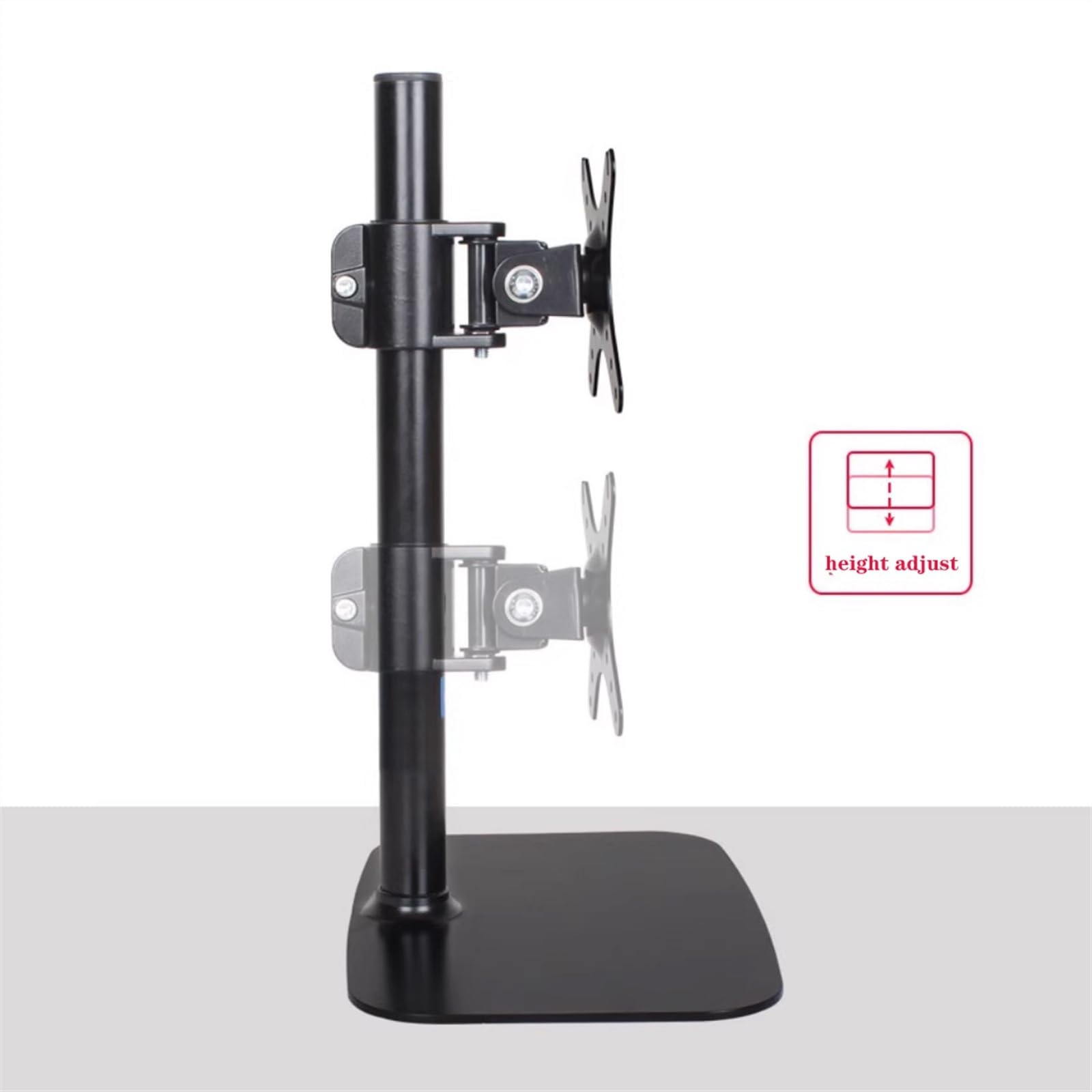 Bureau Support de moniteur simple adapté à la plupart des écrans de 14 à 32 pouces, support de moniteur autonome en acier, support de bureau réglable for moniteur pouvant supporter jusqu'à 18,7 lb, su