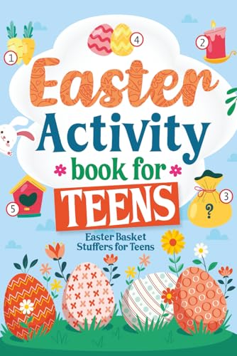 Easter Basket Stuffers for Teens: Easter Activity Book for Teens and Kids, Funny Gift for Boys and Girls. Word Search, Coloring Pages, Themed Mazes, Spot the Differences, and Scramble Puzzles.