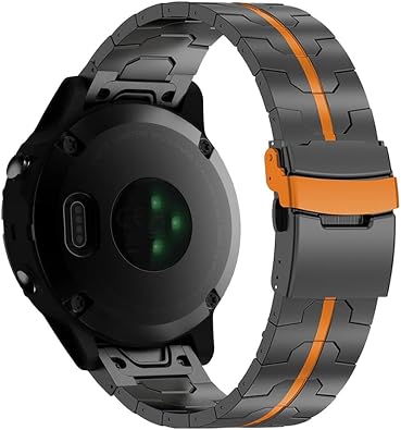 26mm Titanium Metal Band Compatible for Fenix 8 51mm/Enduro 3 51mm/Fenix 6X Pro/7X Pro/5X Plus,22mm Quick Release Band for Fenix 8 47mm/E 47mm/Fenix 6 Pro/7/5 Plus/EPIX 2/Forerunner 965