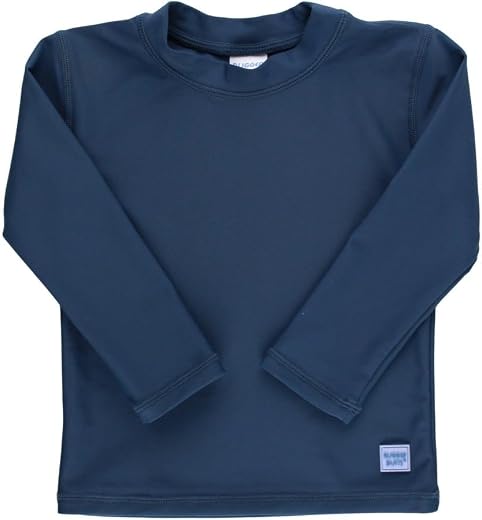 RUGGEDBUTTS® Baby/Toddler Boys Long Sleeve Rash Guard Swim Shirt w/UPF 50+, Navy, 4T