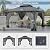 Kurapika 12' x 14' Hardtop Gazebo, Outdoor Metal Gazebo with Galvanized Steel Double Roof Canopy, Curtain and Netting, Aluminum Permanent Pavilion Gazebo for Patio, Backyard, Lawn, Grey