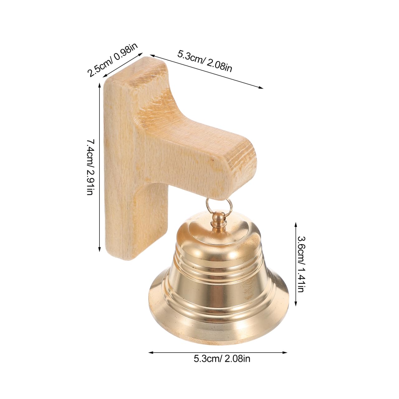 SHINEOFI Magnetische Türglocke aus Buchenholz mit Kupfer Glocke Kreative Ladenglocke für Türöffnung Stilvolle Windspiel Türglocke für Geschäft Büro Restaurant und Hauseingang