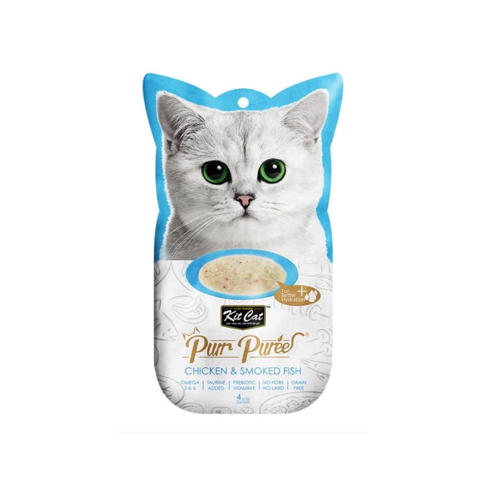 Purr Puree Chicken & Smoked Fish Cat Treats - 4X15G