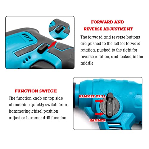 Ergonomische elektrische Bohrmaschine aus Kunststoff, elektrische Schlagbohrmaschine, ergonomisch verstellbares Zahnrad… – Bild 5