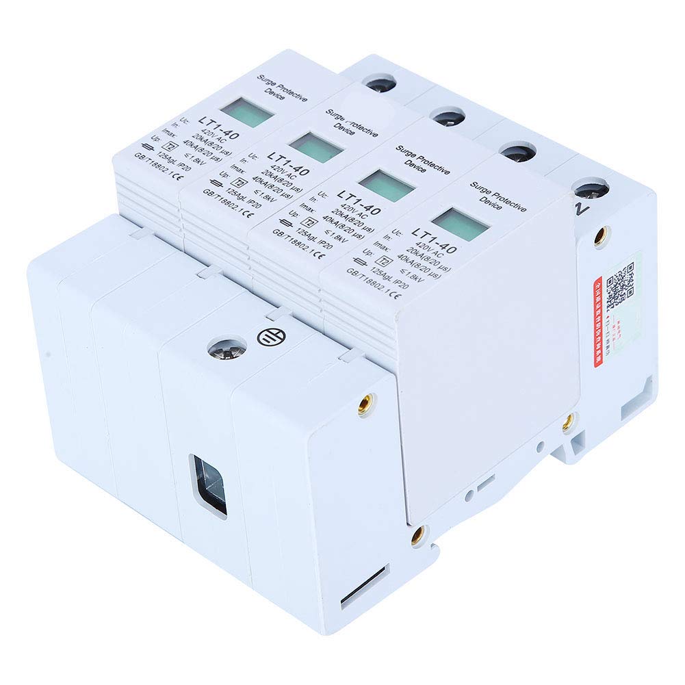 Protezione Sovratensione 4P 40KA, Scaricatore Bassa Tensione, Guida DIN LT1-40, Tipo Soffiante Magnetico