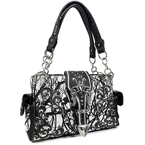 Zelris Camouflage Shine Glow Buckle Women Conceal Carry Shoulder Handbag2