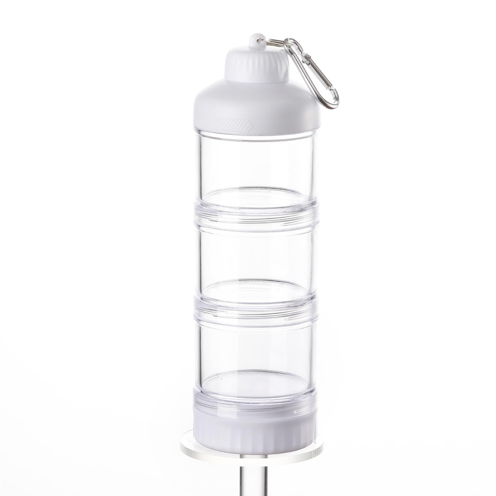 ALCXAZS Portable Protein Powder Storage Container| Dispenser With Funnel Cover For Workout And Travel Protein Funnel PC, transparent