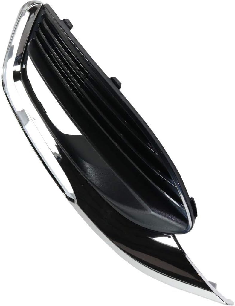 For Buick Enclave 2018 2019 2020 2021 Fog Light Bezel Passenger Side | Front | ABS Plastic | Textured Black | With Chrome Molding | Replacement For GM1039223 | 84238815