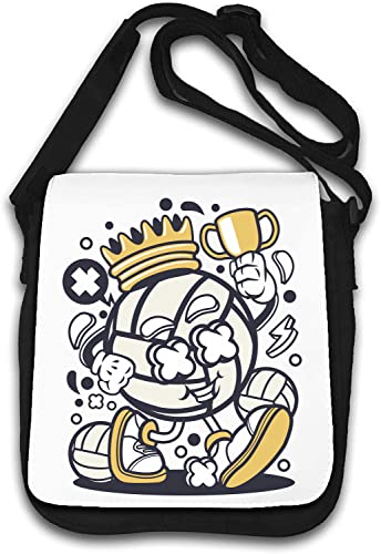 Sac à bandoulière volleyball blanc King Crown pour ranger genouillères et effets