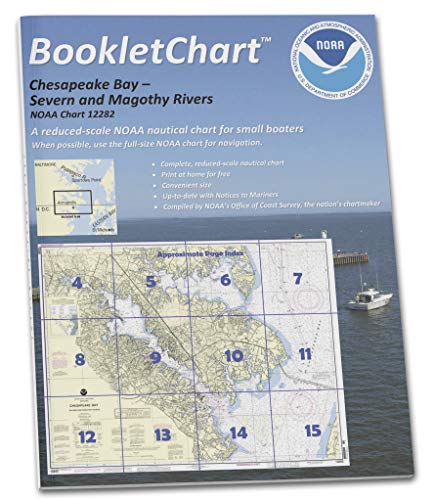 Paradise Cay Publications NOAA BookletChart 12282: Chesapeake Bay Severn and Magothy Rivers