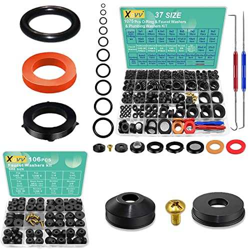 Kit de 1075 rondelles et joints toriques plombiers et automobile