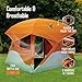 Gazelle T4 Waterproof 4 Person Portable Polyester Outdoor Pop Up Camping or Beach Tent with Removable Floor, Mesh Screens, and Rain Fly, Orange