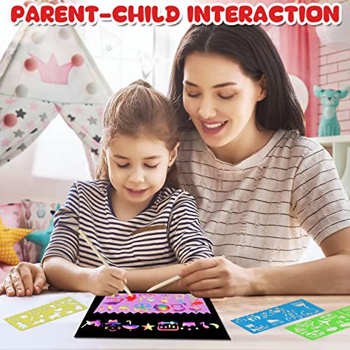 Rainbow Scratch Paper Art Set--100Pcs DROPS TO - image 6