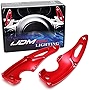 iJDMTOY JDM RS-Style Red Aluminum Steering Wheel Paddle Shifter Extension Covers Compatible with Subaru 2017-2021 BRZ, 2017-2021 Toyota GT86