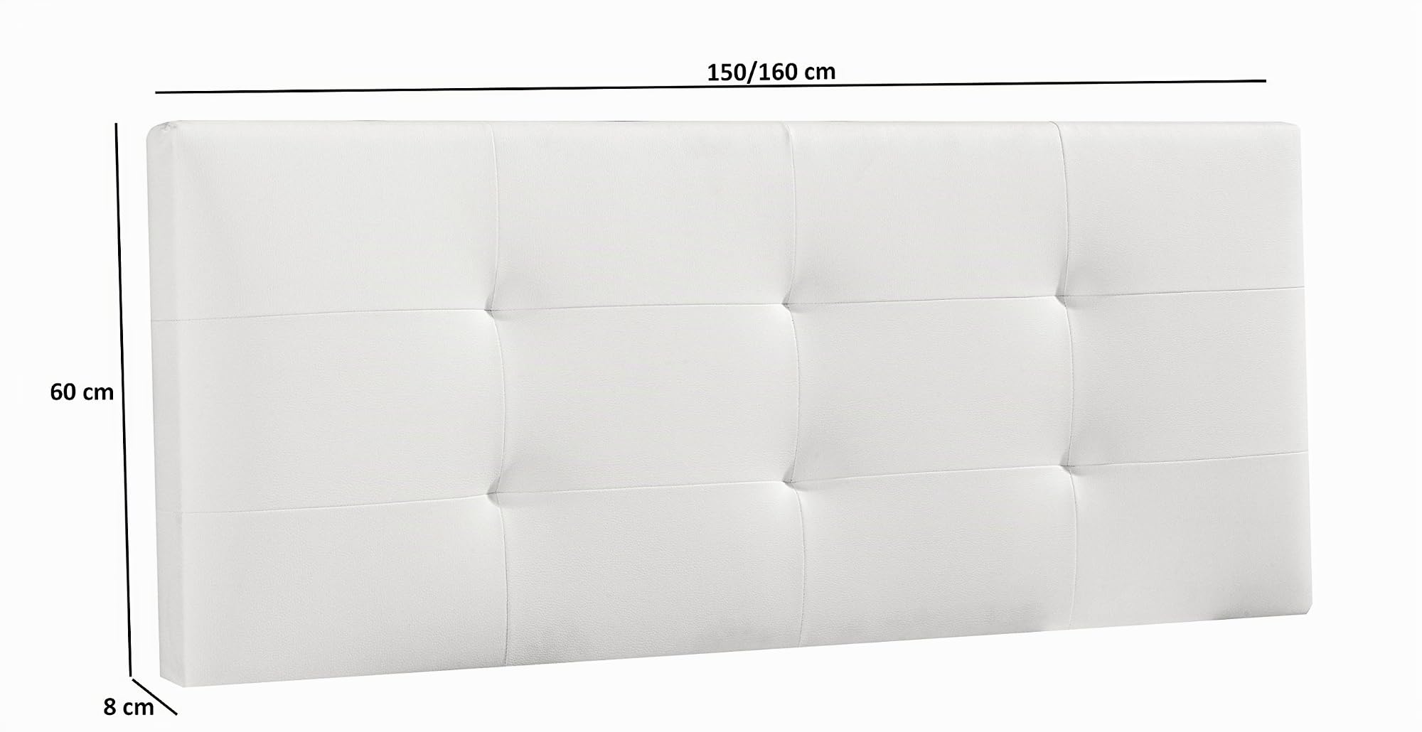 Cabezal tapizado Carla 150X60 Blanco