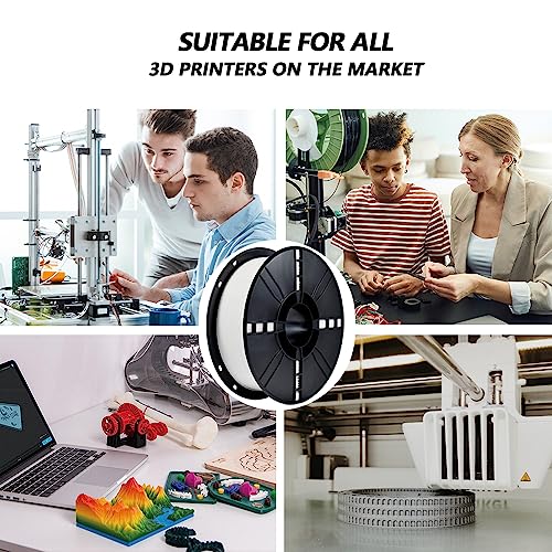Image of iBOSS PLA Plus (PLA+) 3D Printer Filament 1.75mm,1kg Spool (2.2lbs) Toughness Enhanced 3D Printing Filament,Dimensional Accuracy + /- 0.02mm,1.75mm PLA Plus Filament,Fit Most FDM Printer(White)