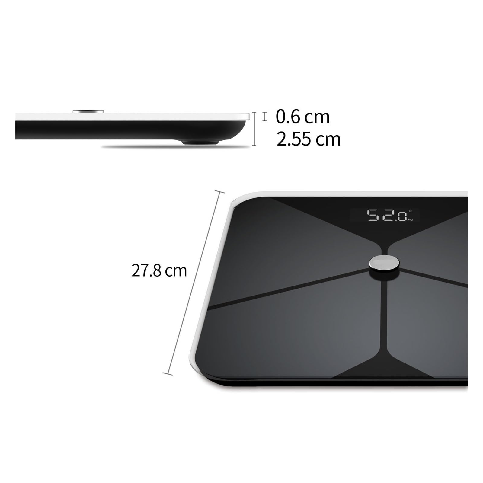 Bilancia Intelligente For Grasso Corporeo BagnoAnalisi Del'impedenza Bioelettrica 13 Metriche Corporee Bluetooth Elettronica Preciso E Facile Da Leggere