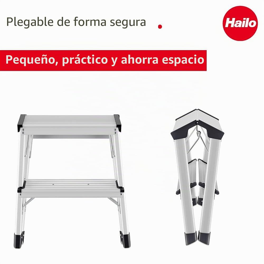 HAILO-4442-701-Taburete ALU. L90 (2 p)