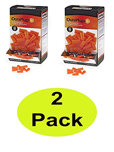 Liberty DuraPlug Uncorded Disposable Foam Earplug with 32 dB NRR, Orange (Case of 400 Pairs) (400)