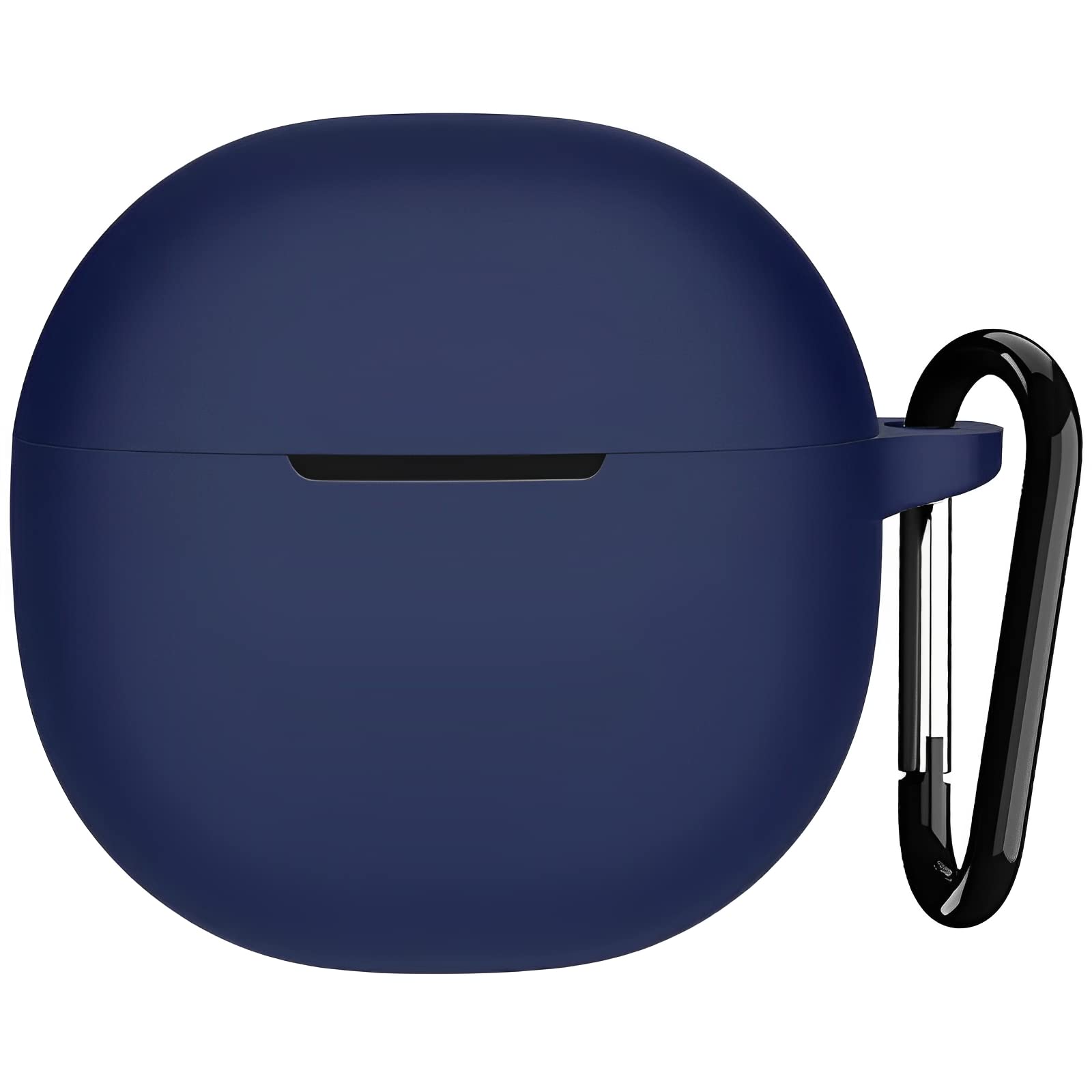 Latali New Silicone Case Compatible with Boat Airdopes Atom 81 Protective Soft Silicone 360° Full Protection Dust-Proof Shockproof Case Cover with Hook (Cover Only) (Blue)