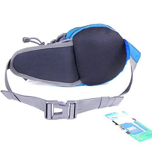 EGOGO Travel Sport Waist Pack Fanny Pack Bum Bag Hiking Bag with Water Bottle Holder S2209 (Blue) - Thumbnail 5