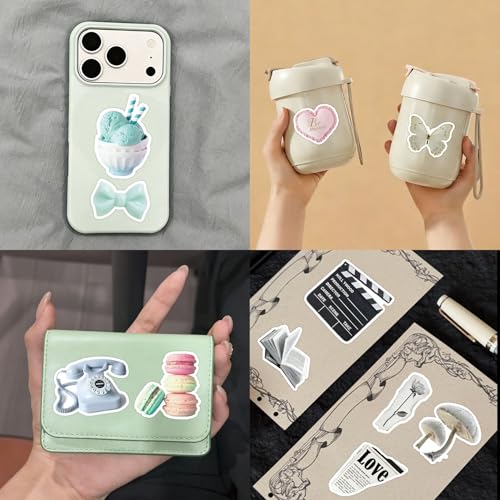 Image of 400PCS Aesthetic Journaling Stickers Pack for Adults - Cute Animal, Retro Object & Pastel Deco Stickers for Bullet Journal, Scrapbook, Planner, Vision Board, DIY Crafts, Memory Keeping