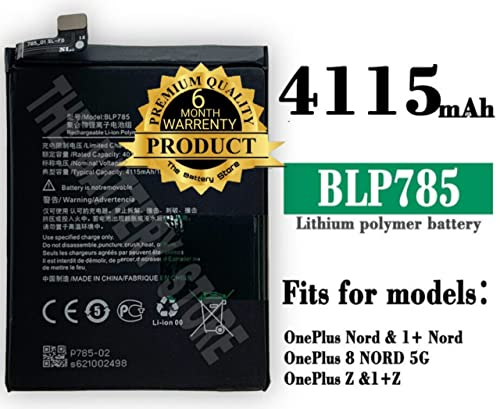 Image of THE BATTERY STORE Original BLP785 Battery for one Plus nord Battery with 6 Month Warranty and high Capacity Battery Backup. Carefully Check Your Phone Model and Purchase.(for 1+NORD)