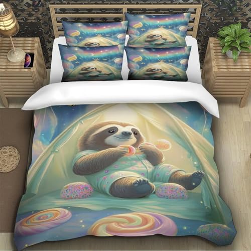 Housse de couette 3D cheval 200x200 pour lit double ado - 5