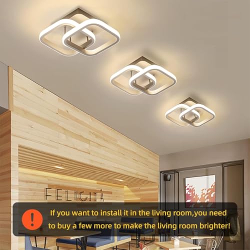 Image of 22W Modern Ceiling Light LED Acrylic Minimalism Square LED Ceiling Lamps for Hallway Office Bedroom Kitchen Living Room Ceiling Lights,Gu4