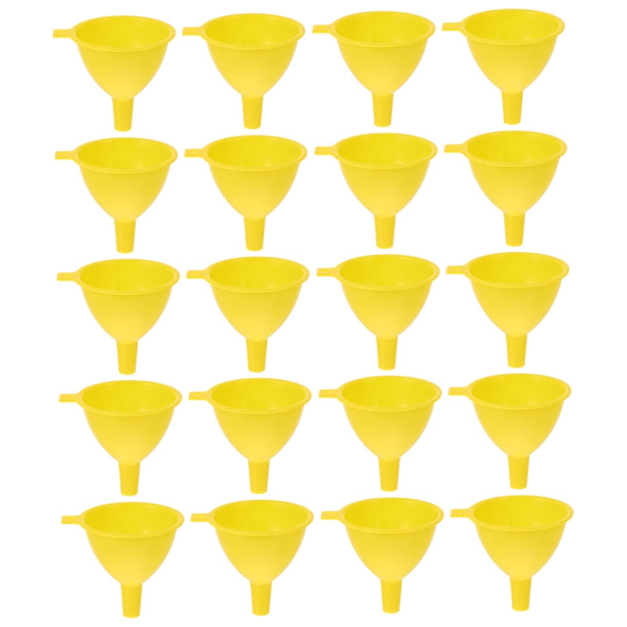 VINTORKY 25pcs Science Experiment Funnel Tiny Bottles Liquid Makeup Funnel Powder Funnel Bottle Filling Funnel Perfume Funnel Multi-use Funnel Oil Funnels Small Funnels Yellow Plastic
