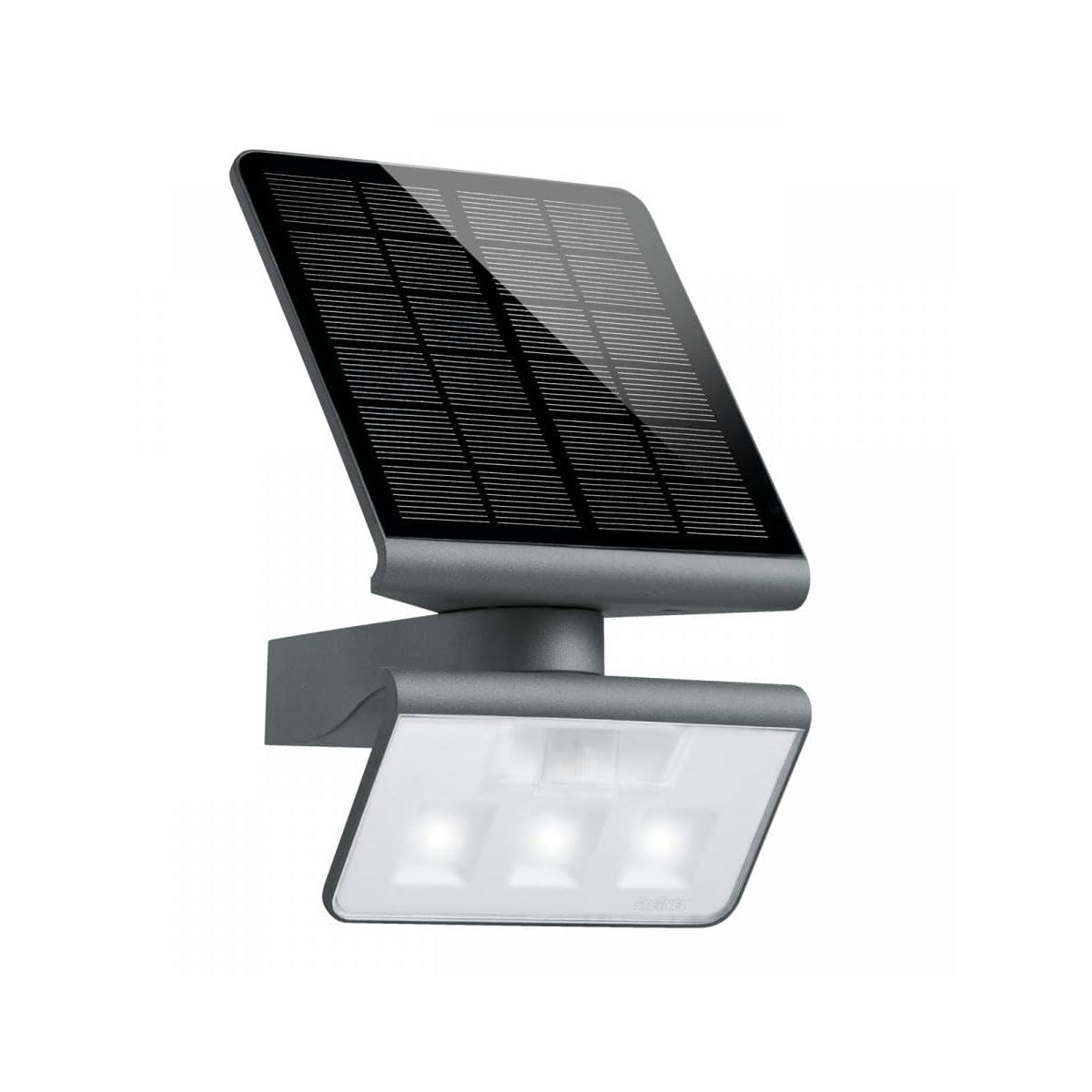 Steinel Solar Außenleuchte XSolar L-S anthrazit, Wandlampe, Bewegungsmelder, Nachtlicht, Gartenlampe Solar, 2500 mAh Akku