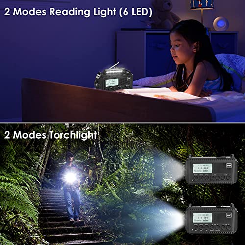 DAB/DAB+/UKW Digitalradio mit Eingebaute 5000mAh Akku Solar Radio Notfallradio mit USB Handyladefunktion Camping Radio… - Image 5