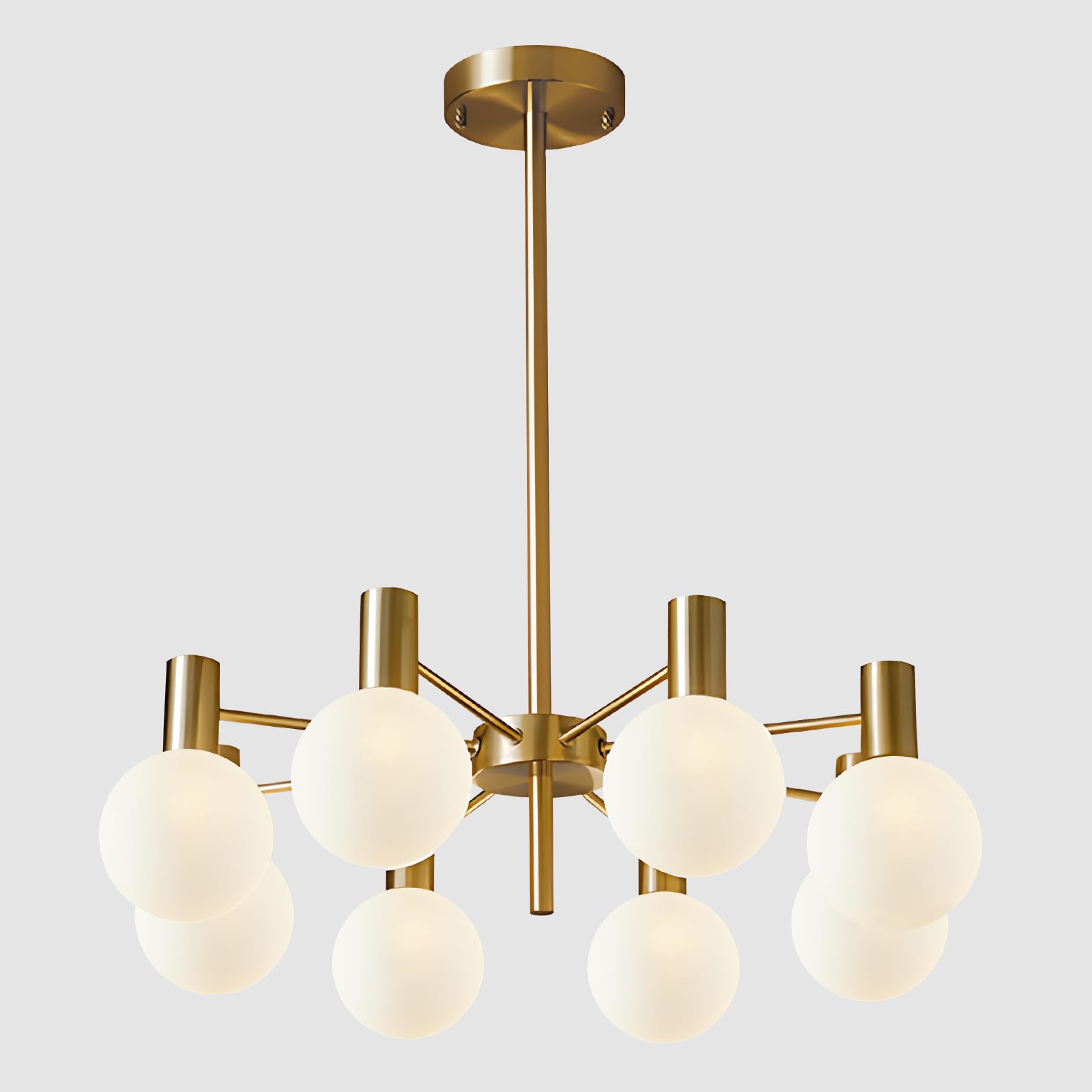 Lampadario vintage a forma di globo in oro spazzolato Robusto