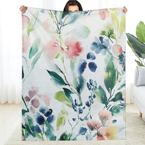 PALNKART Lightweight Flannel Blanket, Soft Warm Decorative Blanket for Sofa, Travel, Camping, Multi-Purpose Gift for All Seasons 50x60in