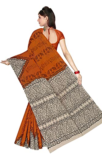 Image of TAMAIRA FASHION Mulmul Pure Cotton Saree For Woman Floral Block Printed |Office Wear Daily Wear Sarees For Women Without Blouse Piece
