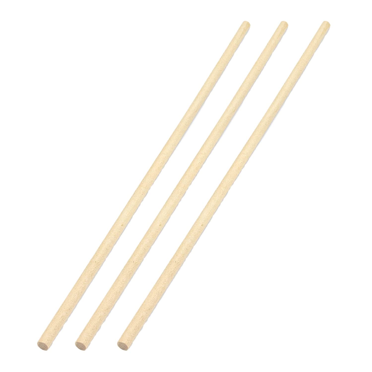 Chevilles en bois naturel 6,35 mm Hygloss | Lot de 25 pour bricolage