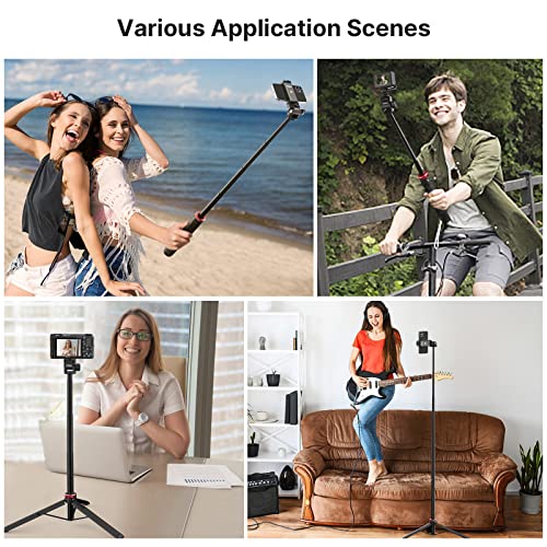 57.48 Inch Extendable Selfie Stick For Action Camera W Smartphone Clamp Extension Pole, For Gopro For Sony Canon Vlogging Cams For Iphone 14 13 Pro Max #TOP1