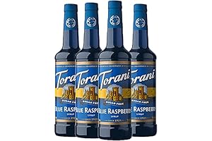 Sugar-Free Blue Raspberry Torani Syrup, 25.4 Fl Oz Bottle (Pack of 4)