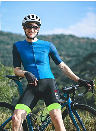 image for FiTX Men’s Cycling Bib Shorts 3D Coolmax Gel Padded Bicycle Bibs Com