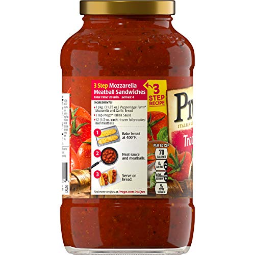 Image of Prego Pasta Sauce, Traditional Italian Tomato Sauce, 24 Ounce Jar (Pack of 4)