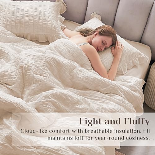 Set 2 Almohadas Beige Queen Size Suaves y Soportivas miniatura 6