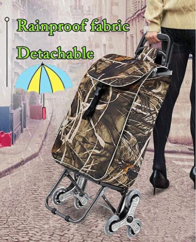 Einkaufstrolley Einkaufswagen Mit Schwenkrädern, Leichte Tasche, Zusammenklappbar, Faltbar, For 4 Bis 6 Lebensmittel… – Bild 3