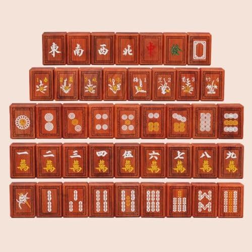 Juego de Mahjong Chino en Caja de Madera Maciza miniatura 4