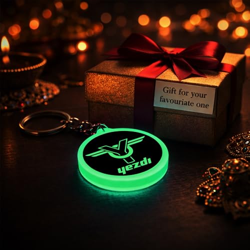 Image of Mi Glow Store Glow in Dark Keychain for Bike Men | Gift for Man | Bike Accessories | Charges in Light Glows in Dark | Key chain for Bike