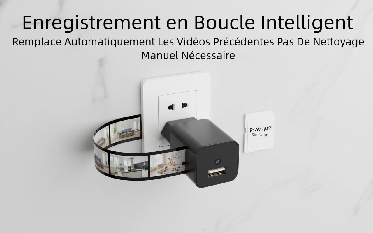 ULar Caméra de Prise Mini WiFi 1080p avec détection de Mouvement