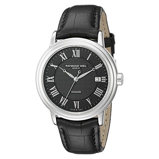 Raymond Weil de hombre 2837-stc-00208 acero inoxidable reloj con negro banda