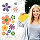 88 PCS Autoaufkleber,Blume Auto Aufkleber,Blumen Auto Dekorationen Zubehör Car Sticker Deko Vinyl Wandaufkleber Fenster Aufkleber für Geländewagen Wohnmobil Karosserie Seitentür Kofferraum